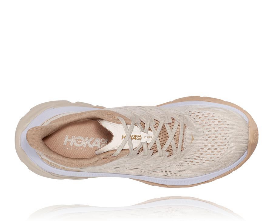 Hoka One One Koşu Ayakkabısı Erkek Bej Rengi - Clifton Edge - ZC7130952